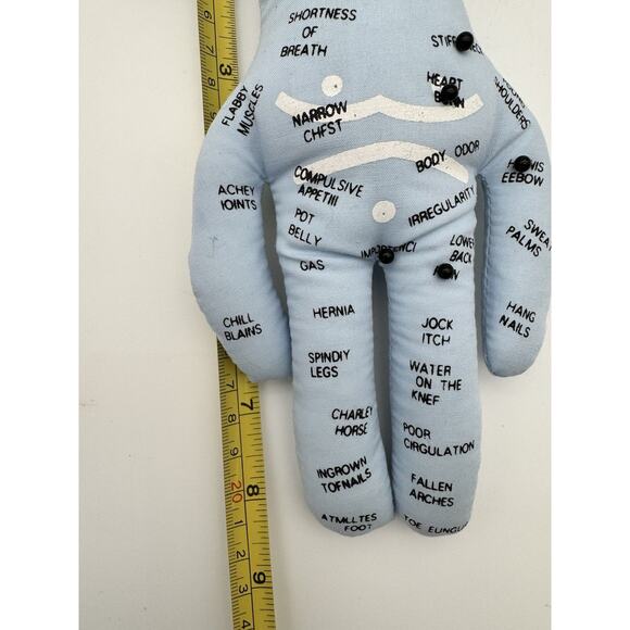Male Voodoo Doll Blue Cloth Curse Enemies Help Friends Man Pins Novelty Hex - Picture 10 of 12